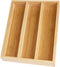 Bamboo Silverware Organizer, Kitchen Drawer Utensil Organizer, Flatware Tray for Kitchen Utensils