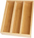 Bamboo Silverware Organizer, Kitchen Drawer Utensil Organizer, Flatware Tray for Kitchen Utensils
