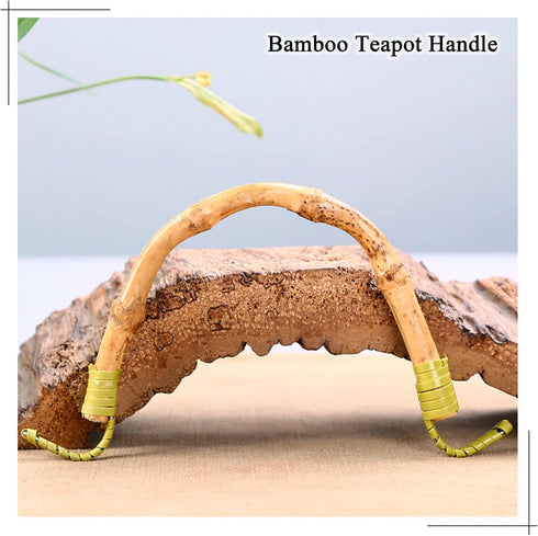 2 Pack Bamboo Teapot Handle Replacement Accessories for Ceramic and Pottery Tea Pots, 4 Inch U-Shape Handle