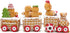 9.25 Hodao Length Christmas Gingerbread Man Train Decorations Xmas Train Figurines Winter Decor Handmade Polyresin