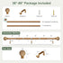 QDWIS 48 84 Inch,1'' Set,36-88'',Color:Natural Wood Curtain Rods for Windows to Diameter Drapery Rods with Imitation