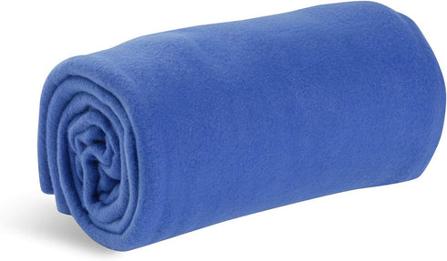 Cozy-Soft Microfleece Travel Blanket, Royal Blue, 50x60 Inch, Lightweight, Compact