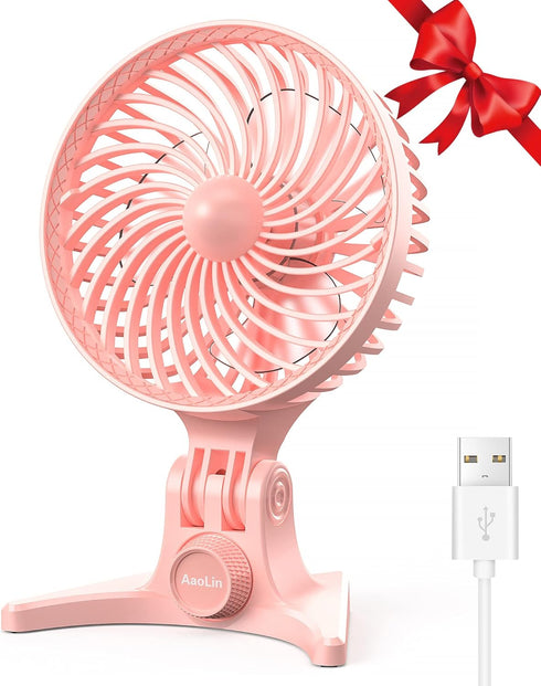 USB Desk Fan, Small Fans with CVT Variable Speeds, Quiet Portable Mini Personal Table Fan for Home Office