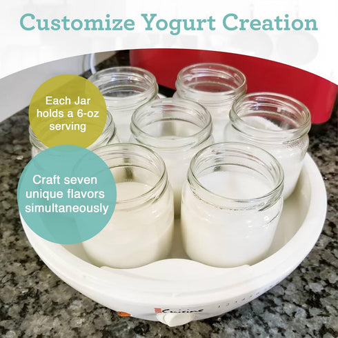 Euro Cuisine Glass Jars for Yogurt Maker, Set of 8