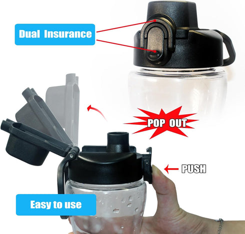 Lid for Cirkul Water Bottle - Auto Flip Lid for Hydro Flask Wide Mouth 12-64oz, Replacement Compatible with Cirkul,