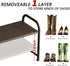 2 Closet INGIORDAR Shoe Rack Tier Long Storage Organizer Wide Metal Shoe Shelf for Entryway Brown
