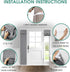 HOMEIDEAS Side Door Curtains for Small Windows, 2 Panel Privacy Covering for Glass Door, Grey