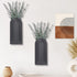 2 Pack Set Dnnnii Wooden Wall Vase - Black Finish Modern Farmhouse & Boho Wall Decor for Entryway, Hallway, Bathroom