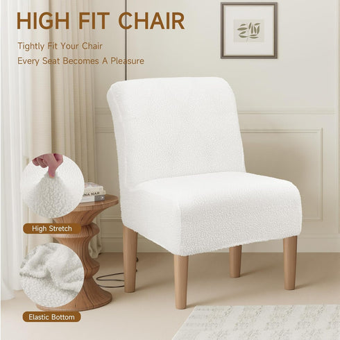 XIAROGEE Armless Armless 1) Teddy Wool Accent Chair Cover Heavy-duty Soft Plush Chair Slipcover Accent Chairs Covers