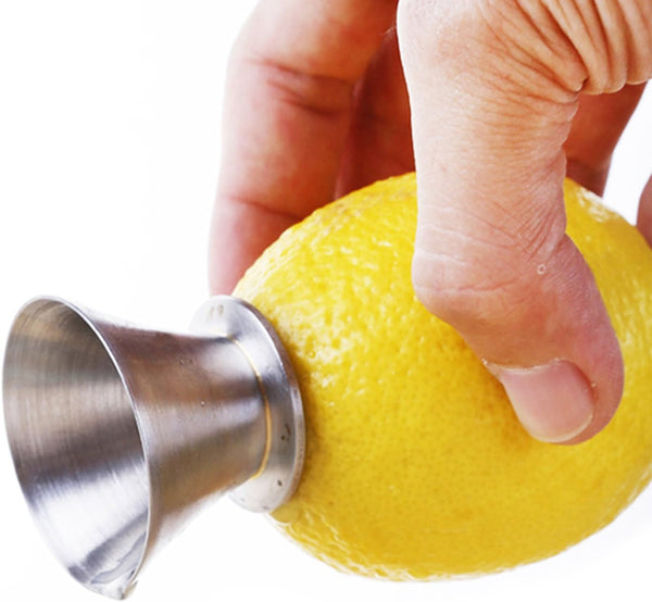 Best Utensils Stainless Steel Manual Lemon Juicer - Hand Held Citrus Squeezer, 2 Pack