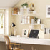 Set 5 SRIWATANA Floating Shelves for Wall, Wall Shelves for Bathroom, Bedroom, Living Room, Kitchen, Office, Wood