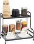 Jofuas 2-Tier Metal Countertop Organizer Standing Shelf for Bathroom and Kitchen Storage Under