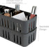 Simplify 4 Compartment Stackable Bin with Adjustable Dividers, Drawer Organizer for Office, Desk Supplies, Grey