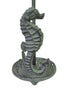 De Leon Collections Seafoam Green Cast Iron Sea Horse Paper Towel Holder