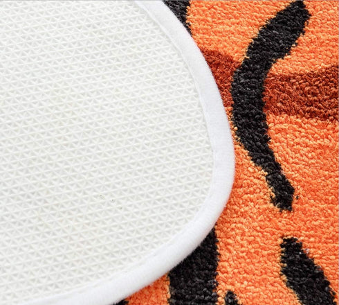 Cute Faux Tiger Print Rug, Small Area Rug for Home Decor, Fluffy Animal Print Kids Carpet, Orange 1.8x2.8 ft