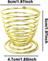 Honbay 4PCS Stainless Steel Spring Wire Tray Egg Cups Holder Serving Cup Egg Tray for Egg (gold)