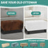 MAXIJIN Velvet Ottoman Cover Rectangular Stretch Square Ottoman Covers Slipcover Rectangle Washable Foot Stool Cover