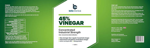 45% (1-Gallon) Pure Vinegar - Concentrated Industrial Grade