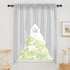 RYB HOME Semi Sheer Valance Curtains, 36 x 63 inches, 2 Panels, Dove Grey, Linen Texture Wave Fabric for Light