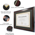 GraduatePro 8.5x11 Diploma Frame with Black Over Gold Mat, CPA License Frame, UV Protection Acrylic, Mahogany with Gold