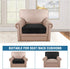 H.VERSAILTEX Velvet Stretch Couch Cushion Cover, Plush Slipcover for Chair Cushion, Sofa Cover - Black