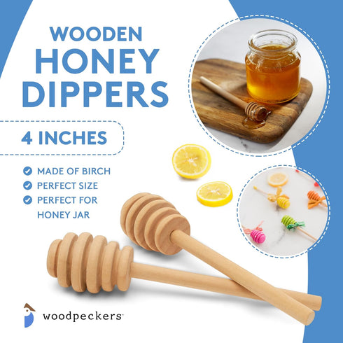 Wooden Honey Dipper Sticks, Honey Comb Wand Stirrers for Tea, Honeycomb Dripper Stir Spoons, Wood Dabber Combs Drizzler