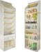 3in1 Over The Door Shoe Organizer with 5 Slanted Compartments,Removable Storage Bin