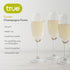 True Cuvée Crystal Champagne Flutes Set of 4, Stemmed Glasses for Sparkling Wine & Mimosas, 7oz