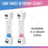 2 Minute Toothbrush Sand Timer for Kids - Set of 2 Small Hourglass in Blue and Pink Smiley