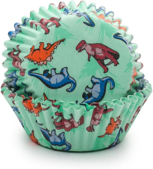 Fox Run Dinosaur Paper Muffin and Cupcake Liners, Set of 50