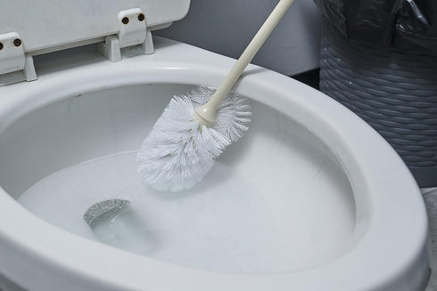 Pack (3) Toilet Bowl Brushes with Lip Beige, Multi Toilet Brush Scrub Under Rim, Bathroom Cleaner Scrubber, Heavy Duty