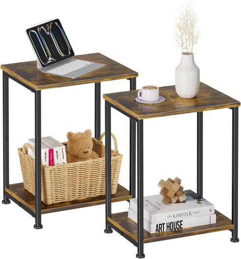 Simple Trending End Table, Nightstand Set of 2, Side Table for Living