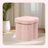 12.6"x12.6"x12.6" PINPLUS Floral Storage Ottoman Cube Boucle Footrest Stool with Lid, Multi-Functional Cube Seat