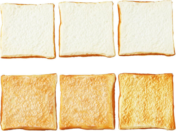 Joeabor Artificial Bread Slice and Toast 6 Pack Fake Sliced Bread Realistic Fake