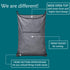 Hanging Laundry Hamper, Over the Door Laundry Bag with Hooks, 36x22 Inch Pop Grey Collector