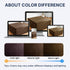 35-40" Stretch Velvet Square Ottoman Cover Brown Footstool Slipcover for Living Room Washable Removable(Size-XL Plus)