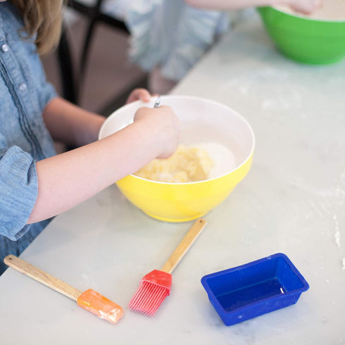 Pop Kids 30-Piece Set Pop Kid's Real Baking Tools For Kids Sized Cooking Bakeware with Silicone Cupcake Molds, Spatula
