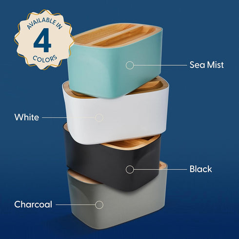 14.25x9.25x7 Sonder Los Angeles Union Large Bread Box | Fits Full Sourdough Loaves and More | Breadbox with Cutting