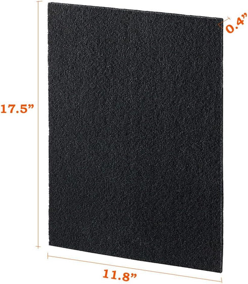 2 x Odor Control Activated Carbon Charcoal Replacement Filter Pad Sheet, 17.5"x 11.8" for Air Purifiers