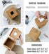 Decorative Square Rattan Tissue Box and Condiment Organizer, 6"x6" Napkin Holder for Dining Table