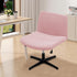 MIFXIN Armless Office Desk Chair Cover, Stretch Soft Slipcover for Wide Seat Mid Back Accent Chair, Pink