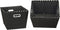 Household Essentials 19KDBLK-1 Medium Tapered Decorative Storage Bins | 2 Pack Set