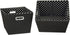 Household Essentials 19KDBLK-1 Medium Tapered Decorative Storage Bins | 2 Pack Set