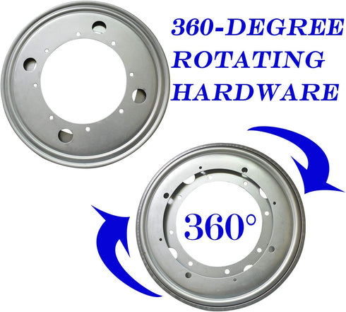 Evadow 2Pack 9" 5/16 750lbs Lazy Susan Hardware, Rotating Bearing Plate Thick, Lazy Susan Turntable Swivel Base
