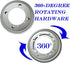Evadow 2Pack 9" 5/16 750lbs Lazy Susan Hardware, Rotating Bearing Plate Thick, Lazy Susan Turntable Swivel Base