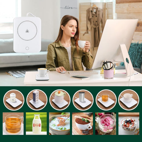Misby Coffee Warmer, Coffee Cup Warmer with Auto Shut Off, Gravity-Induction Coffee Warmer for Desk Use, Coffee Mug