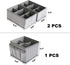 VERONLY Adjustable Cosmetic Storage Bins, Makeup Organizer and Drawer Divider Set of 3 for Bathroom (Grey)