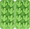 Fewo 8-Cavity Cactus Ice Cube Tray - Cacti Silicone Mold for Chocolate, Candy, Baking, Set of 2