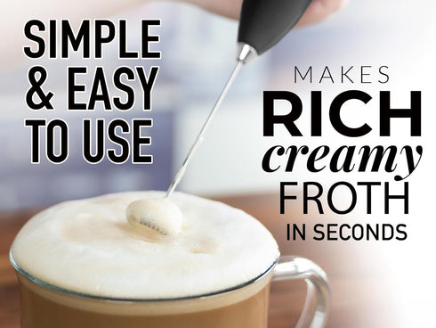 Zulay Kitchen Milk Frother Set, Latte Art Coffee Kit with Handheld Frother, Stainless Steel Pitcher & Coffee Art