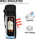 Aosbos Insulated Wine Bag, Water Bottle Carrier, Portable Wine Cooler Bag with Shoulder Strap for Travel